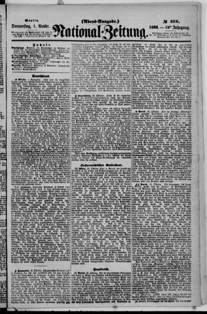 Nationalzeitung vom 01.11.1866