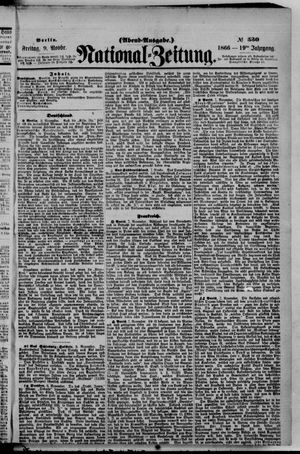 Nationalzeitung vom 09.11.1866