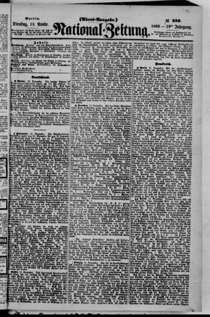 Nationalzeitung vom 13.11.1866