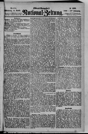 Nationalzeitung vom 14.11.1866