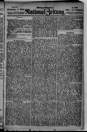Nationalzeitung vom 17.11.1866