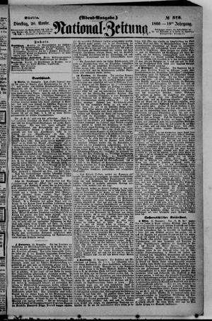 Nationalzeitung vom 20.11.1866