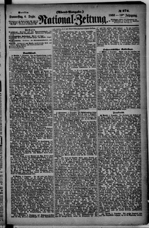 Nationalzeitung vom 06.12.1866