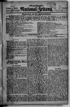 Nationalzeitung vom 01.01.1867