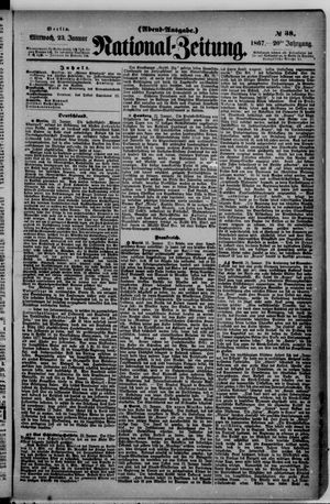 Nationalzeitung vom 23.01.1867