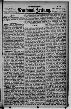 National-Zeitung vom 15.02.1867