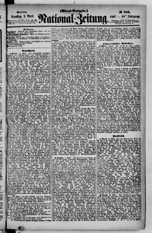 Nationalzeitung vom 02.04.1867