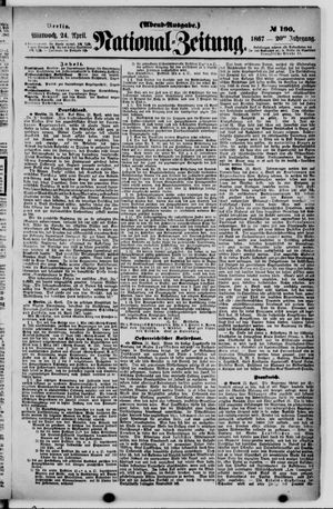 Nationalzeitung vom 24.04.1867