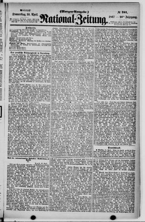 Nationalzeitung vom 25.04.1867