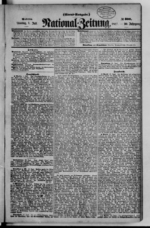 Nationalzeitung vom 01.07.1867