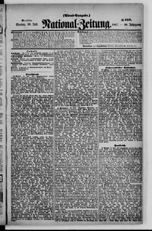Nationalzeitung vom 29.07.1867
