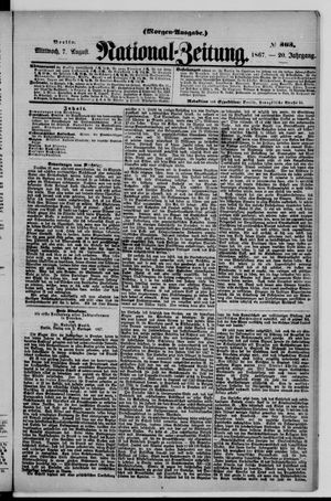 Nationalzeitung vom 07.08.1867