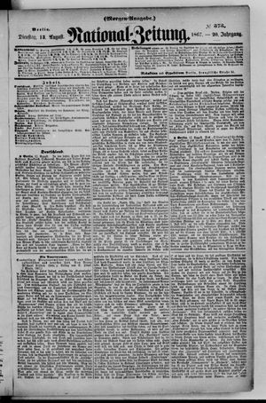Nationalzeitung vom 13.08.1867