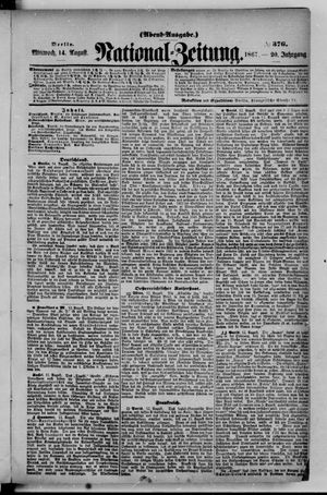 Nationalzeitung vom 14.08.1867