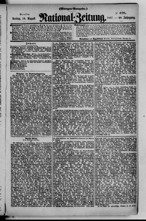Nationalzeitung vom 16.08.1867