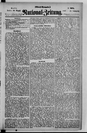 Nationalzeitung on Aug 30, 1867
