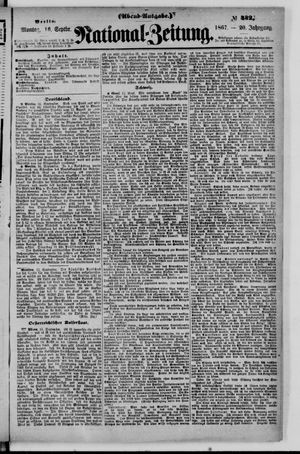Nationalzeitung vom 16.09.1867