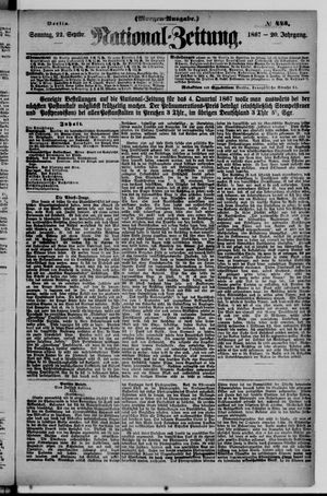 Nationalzeitung vom 22.09.1867