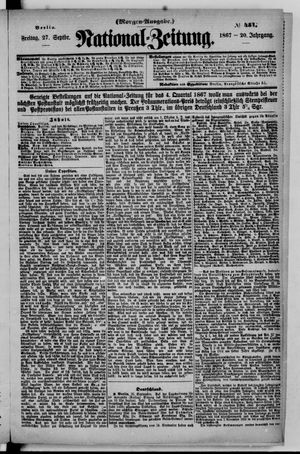 Nationalzeitung vom 27.09.1867