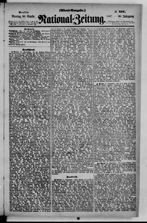 Nationalzeitung on Sep 30, 1867
