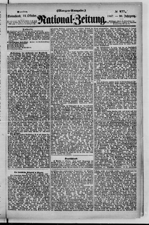 Nationalzeitung vom 12.10.1867