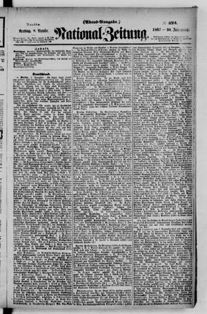 Nationalzeitung vom 08.11.1867