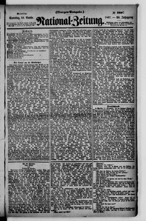 Nationalzeitung vom 24.11.1867