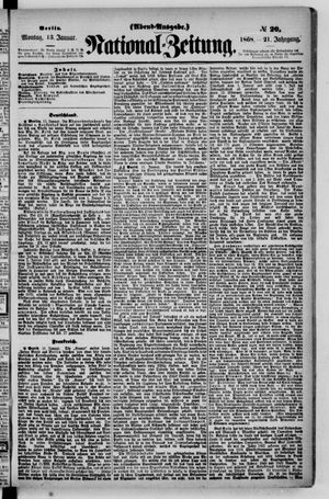 Nationalzeitung vom 13.01.1868