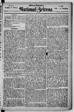 Nationalzeitung vom 14.01.1868