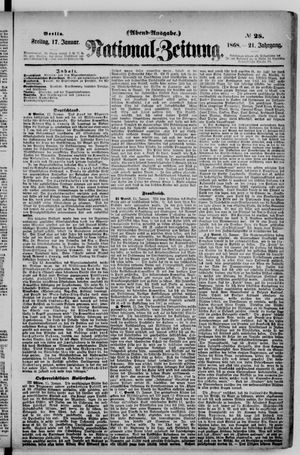 Nationalzeitung vom 17.01.1868