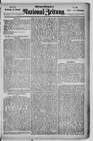 Nationalzeitung vom 19.01.1868