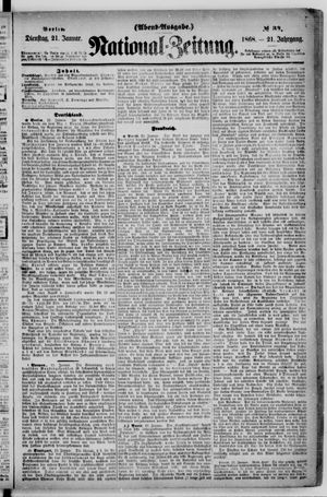 National-Zeitung vom 21.01.1868