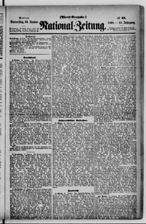 Nationalzeitung vom 23.01.1868
