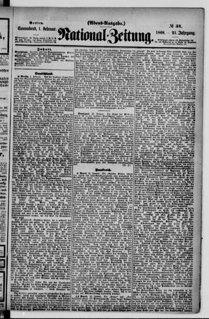 Nationalzeitung vom 01.02.1868