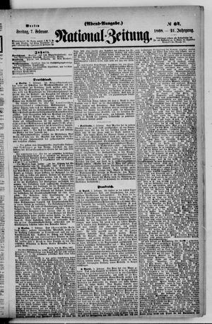 National-Zeitung vom 07.02.1868