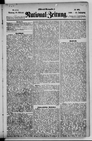 Nationalzeitung vom 10.02.1868