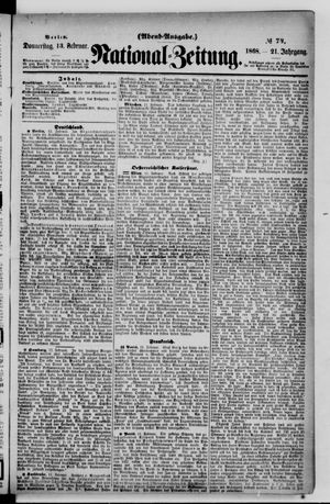 Nationalzeitung vom 13.02.1868