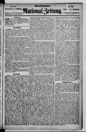 Nationalzeitung on Feb 15, 1868
