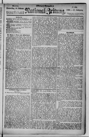 Nationalzeitung vom 20.02.1868