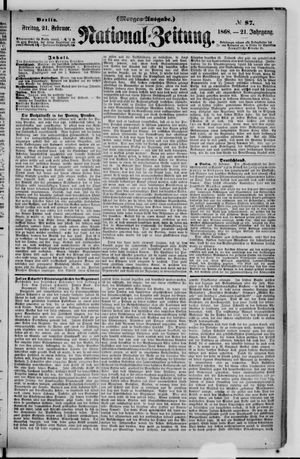 Nationalzeitung vom 21.02.1868