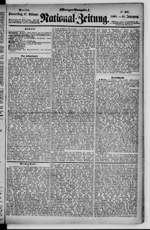 Nationalzeitung vom 27.02.1868