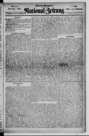 Nationalzeitung vom 01.03.1868
