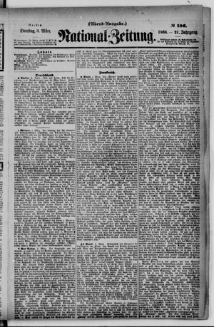 Nationalzeitung vom 03.03.1868
