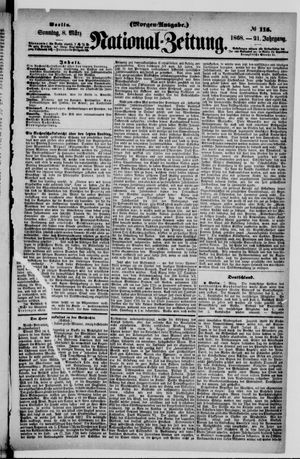Nationalzeitung vom 08.03.1868