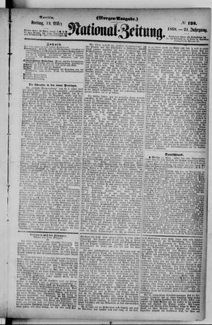 Nationalzeitung vom 13.03.1868