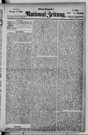 Nationalzeitung vom 16.03.1868