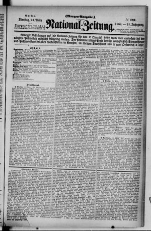 Nationalzeitung vom 24.03.1868