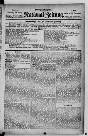 Nationalzeitung vom 29.03.1868