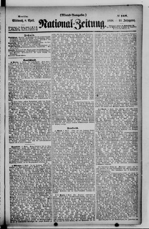 Nationalzeitung vom 08.04.1868