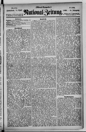 Nationalzeitung vom 11.04.1868
